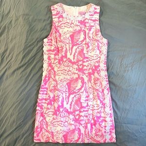 Lily Pulitzer Hot pink and white seashell dress